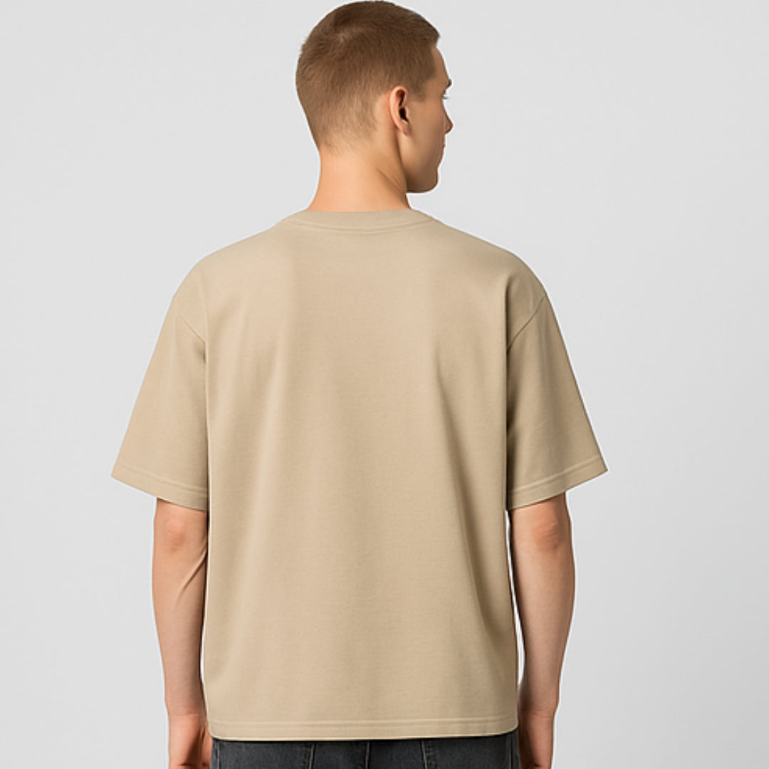 Premium Oversized Everyday Tee - (Beige)