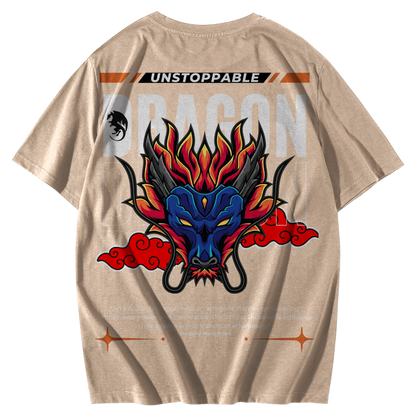 Premium Everyday Oversized Graphic Tee-(Beige)