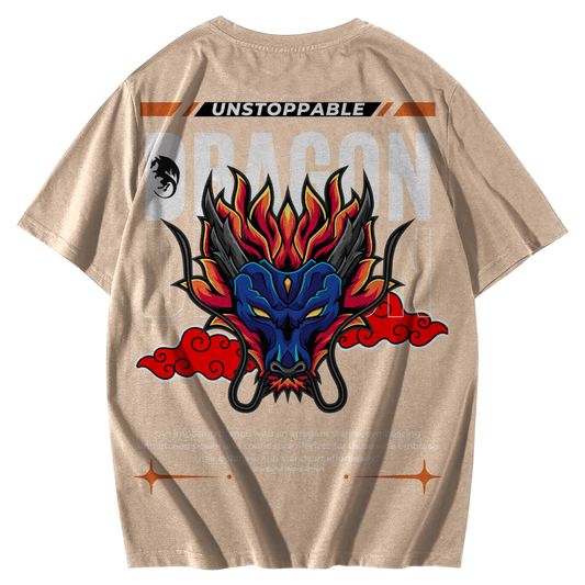 Premium Everyday Oversized Graphic Tee-(Beige)