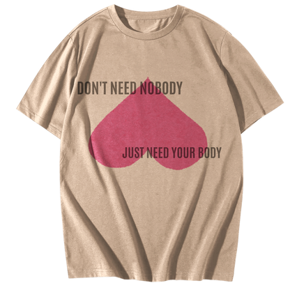Premium Everyday Oversized  Graphic Tee-(Beige)