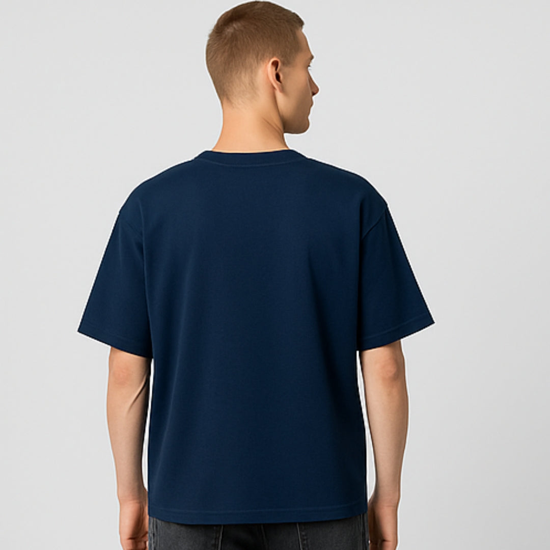 Premium Oversized Everyday Tee - (Navy Blue )