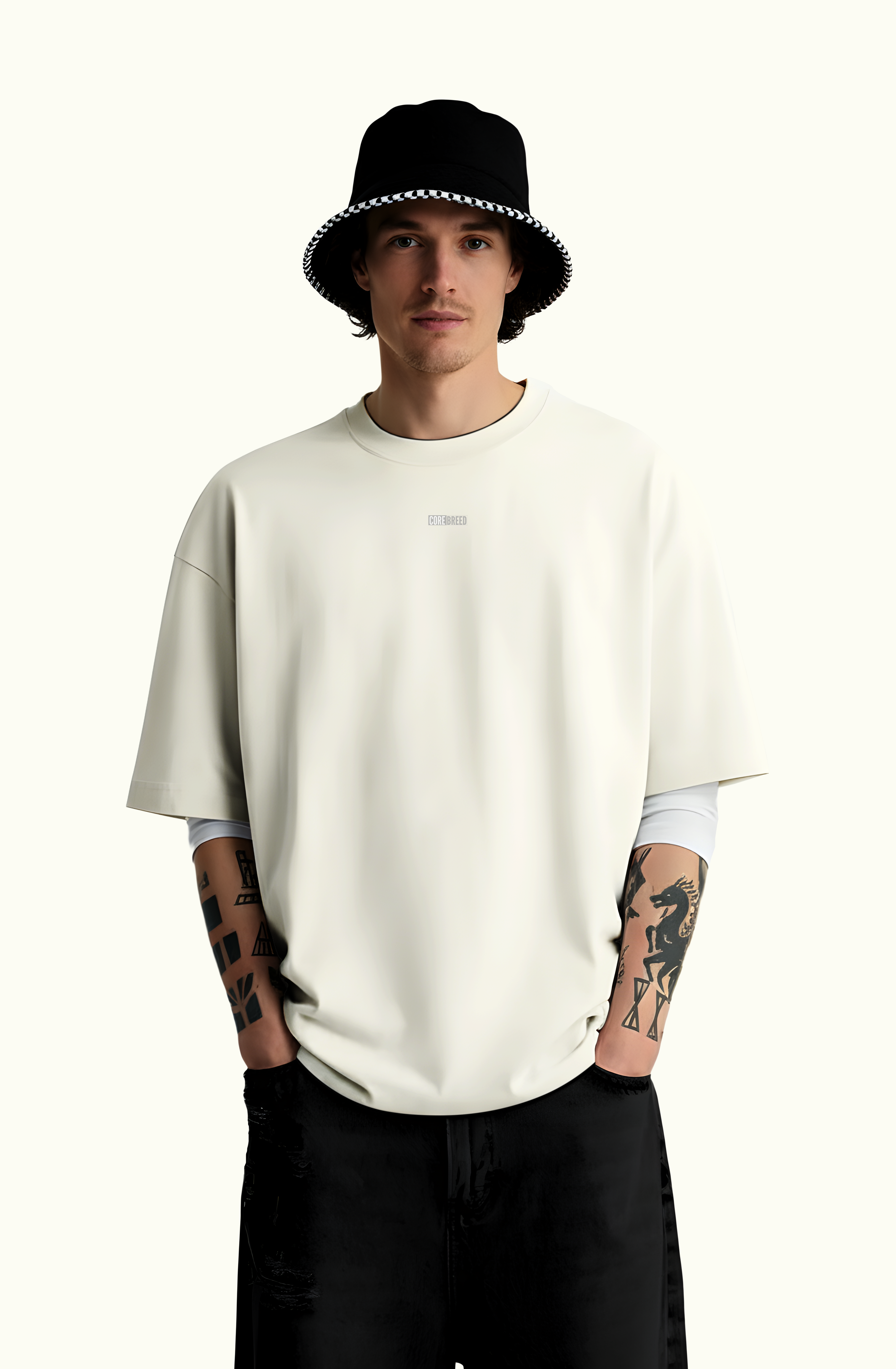 Ivory Premium Oversized Tee