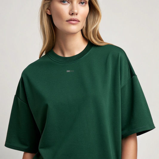 Premium Oversized Everyday Tee - (Forest Green)