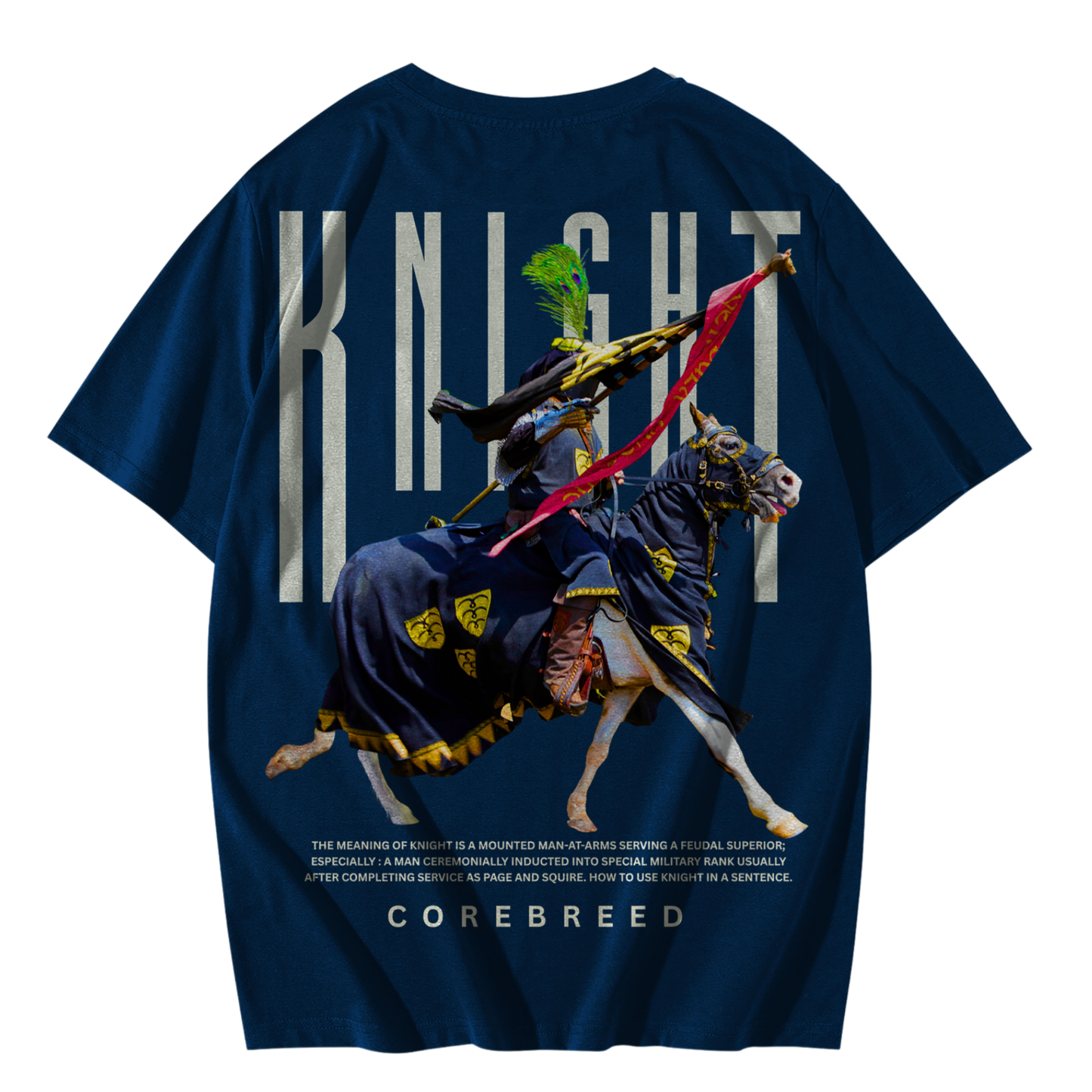 YODDHA-Premium Oversized Graphic Tee(Navy Blue)
