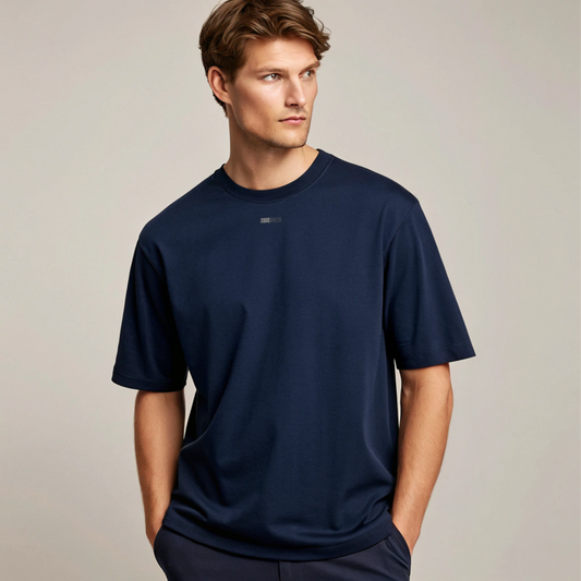 Premium Oversized Everyday Tee - (Navy Blue )
