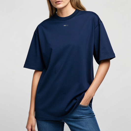 Premium Oversized Everyday Tee - (Navy Blue )